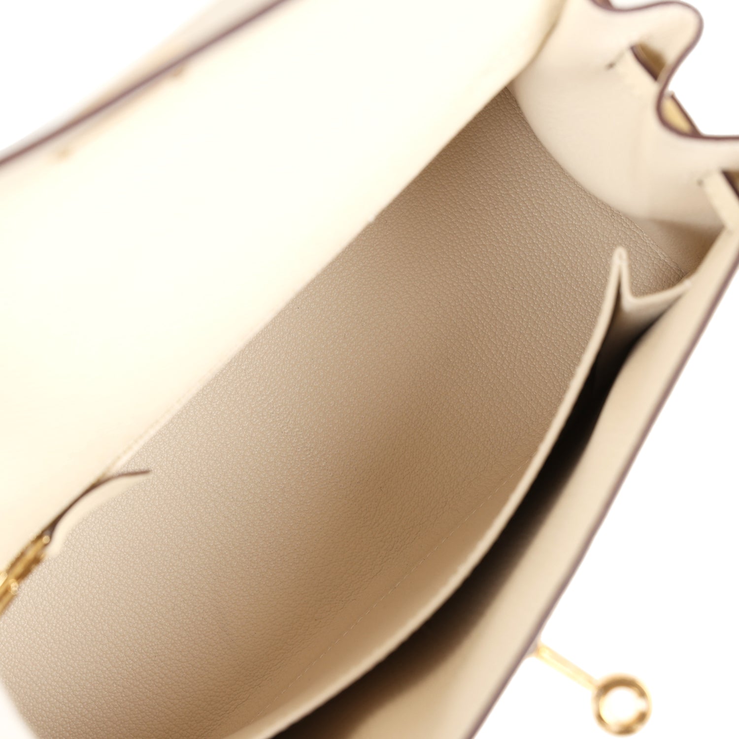 Hermes Kelly Sellier 25 Nata Epsom Gold Hardware - Exclusu