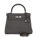 Hermes Kelly Retourne 28 Etain Togo Palladium Hardware - Exclusu
