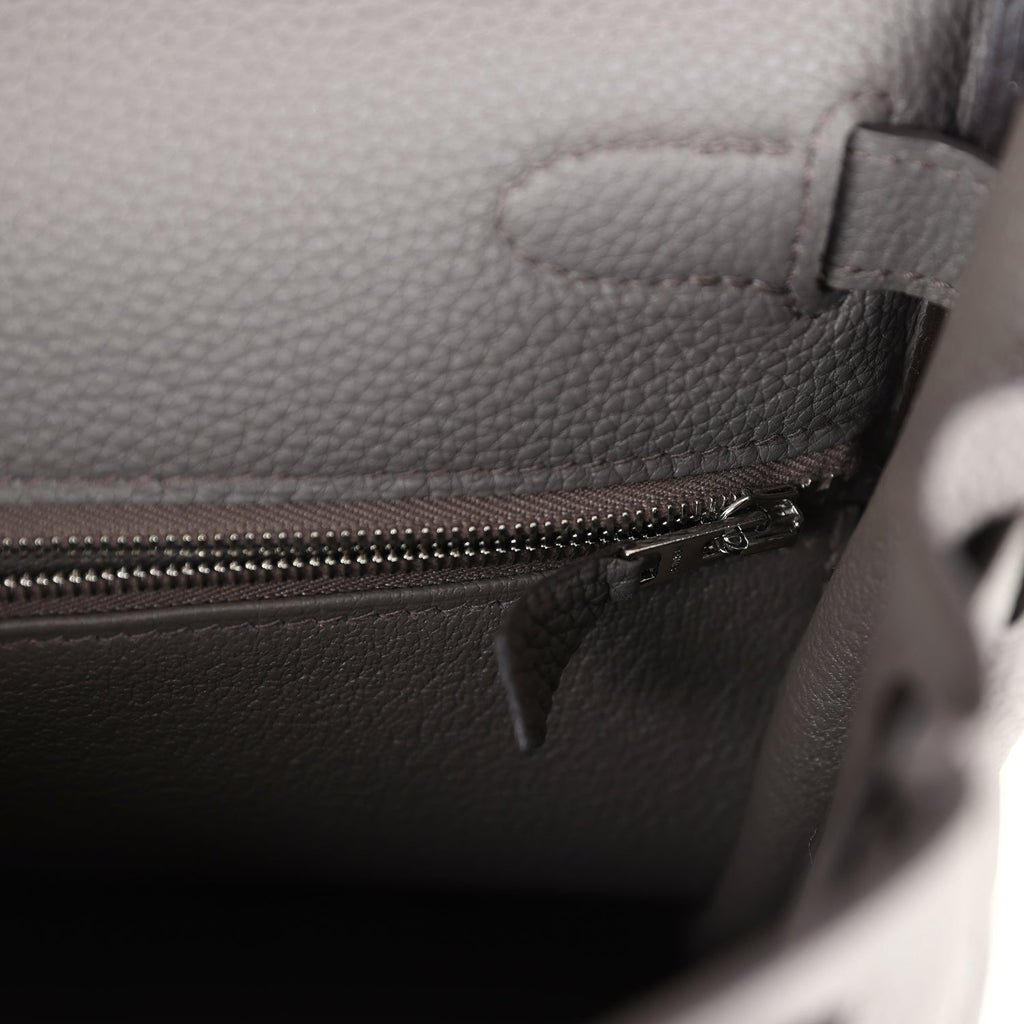 Hermes Kelly Retourne 28 Etain Togo Palladium Hardware - Exclusu