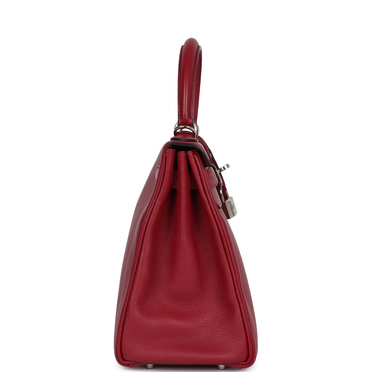 Hermes Kelly Retourne 28 Rouge Grenat Evercolor Palladium Hardware - Exclusu