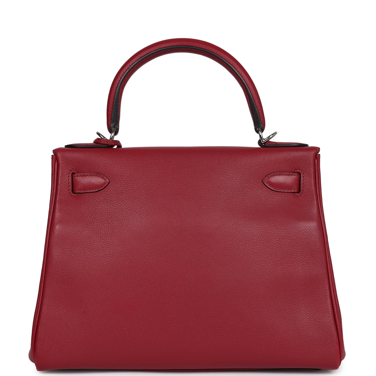 Hermes Kelly Retourne 28 Rouge Grenat Evercolor Palladium Hardware - Exclusu
