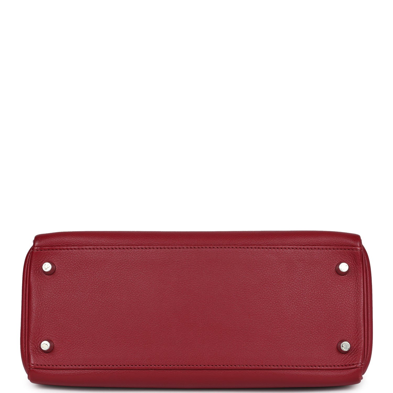 Hermes Kelly Retourne 28 Rouge Grenat Evercolor Palladium Hardware - Exclusu