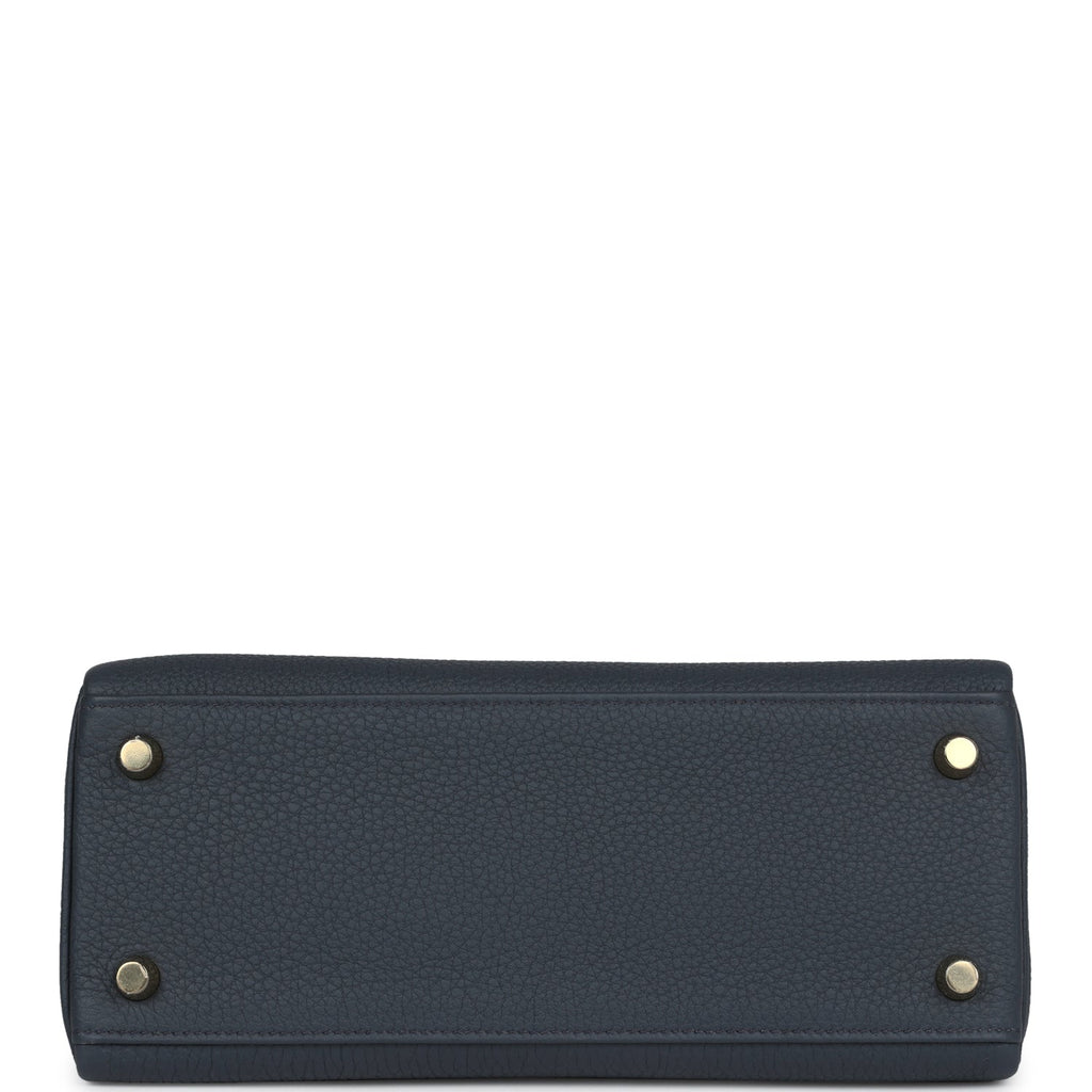 Hermes Kelly Retourne 25 Gris Misty Togo Permabrass Hardware - Exclusu