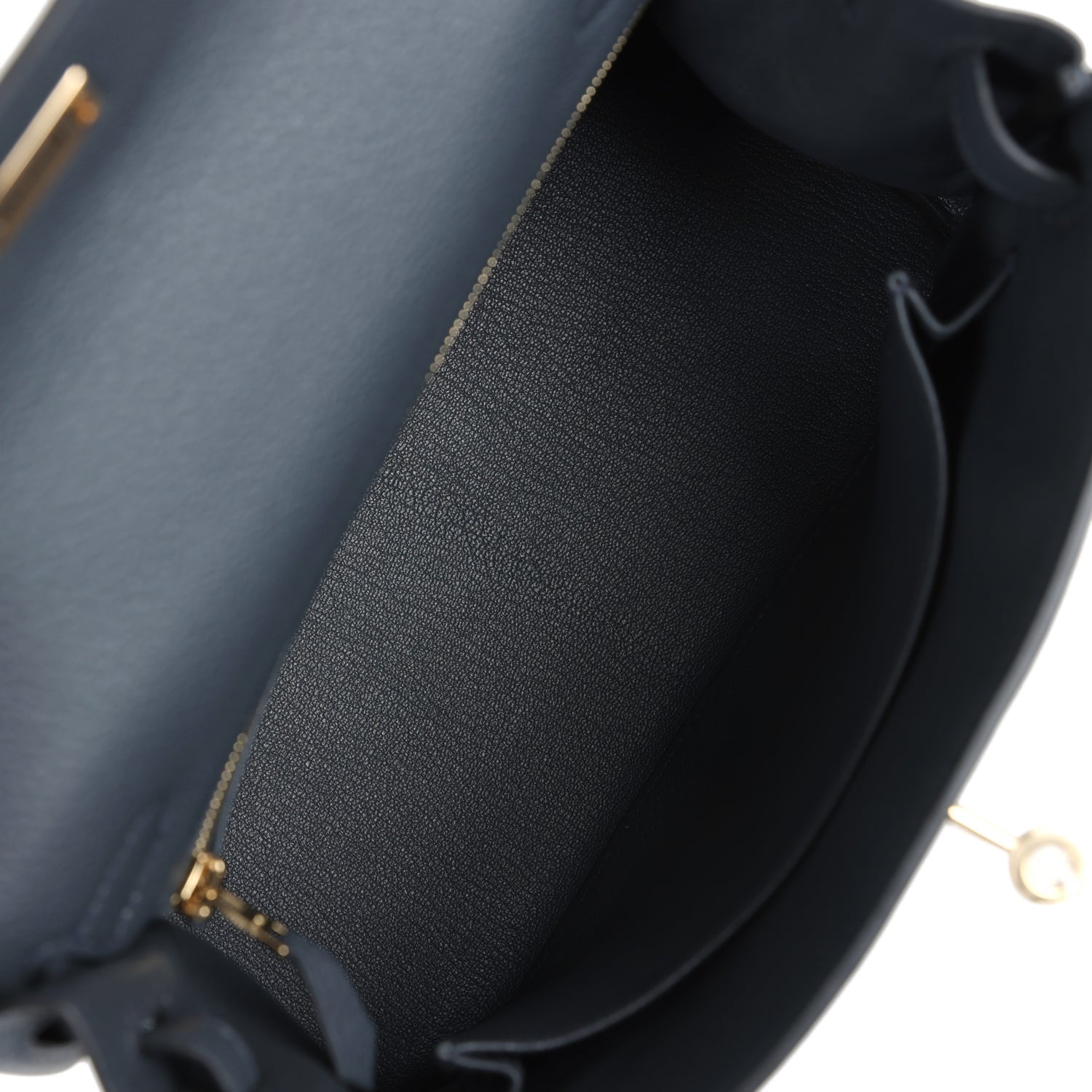 Hermes Kelly Retourne 25 Gris Misty Togo Permabrass Hardware - Exclusu