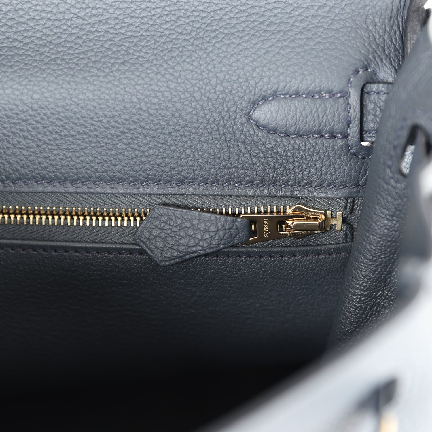 Hermes Kelly Retourne 25 Gris Misty Togo Permabrass Hardware - Exclusu