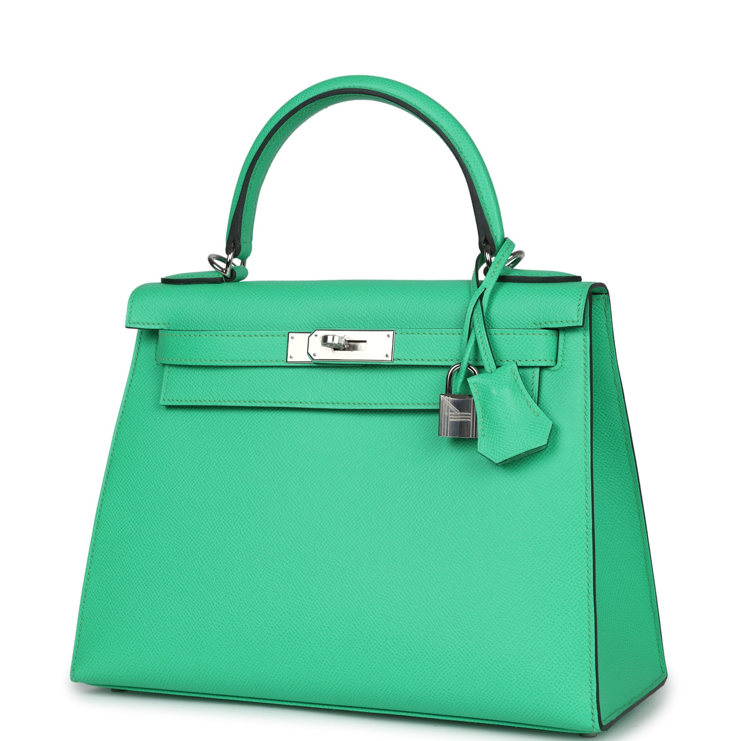 Hermes Kelly Sellier 28 Vert Comics Epsom Palladium Hardware - Exclusu