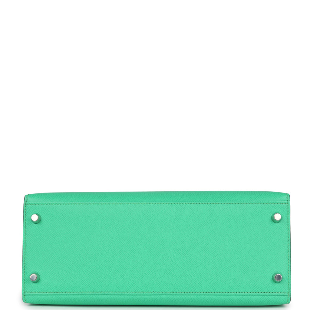 Hermes Kelly Sellier 28 Vert Comics Epsom Palladium Hardware - Exclusu