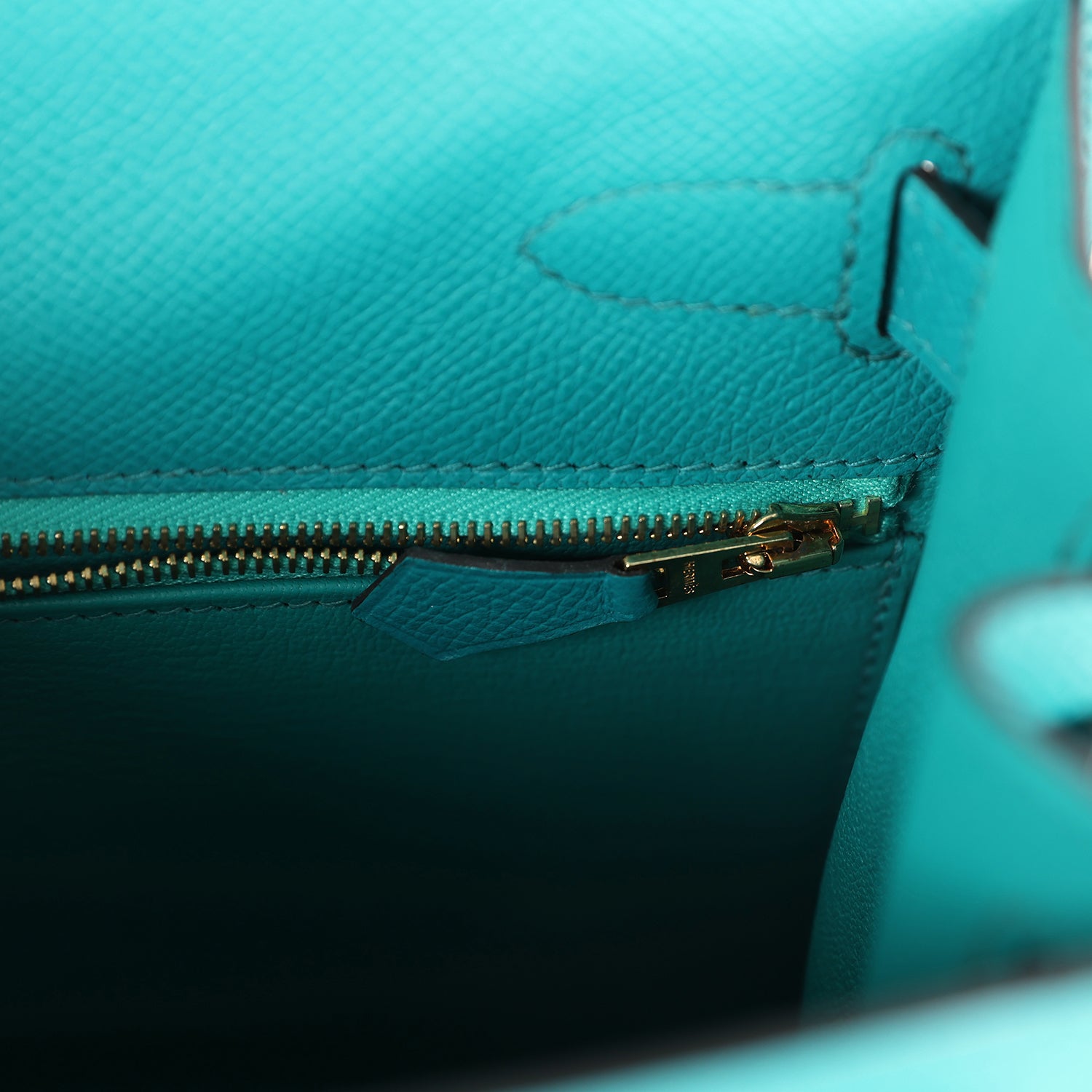 Hermes Kelly Sellier 28 Vert Verone Epsom Gold Hardware - Exclusu