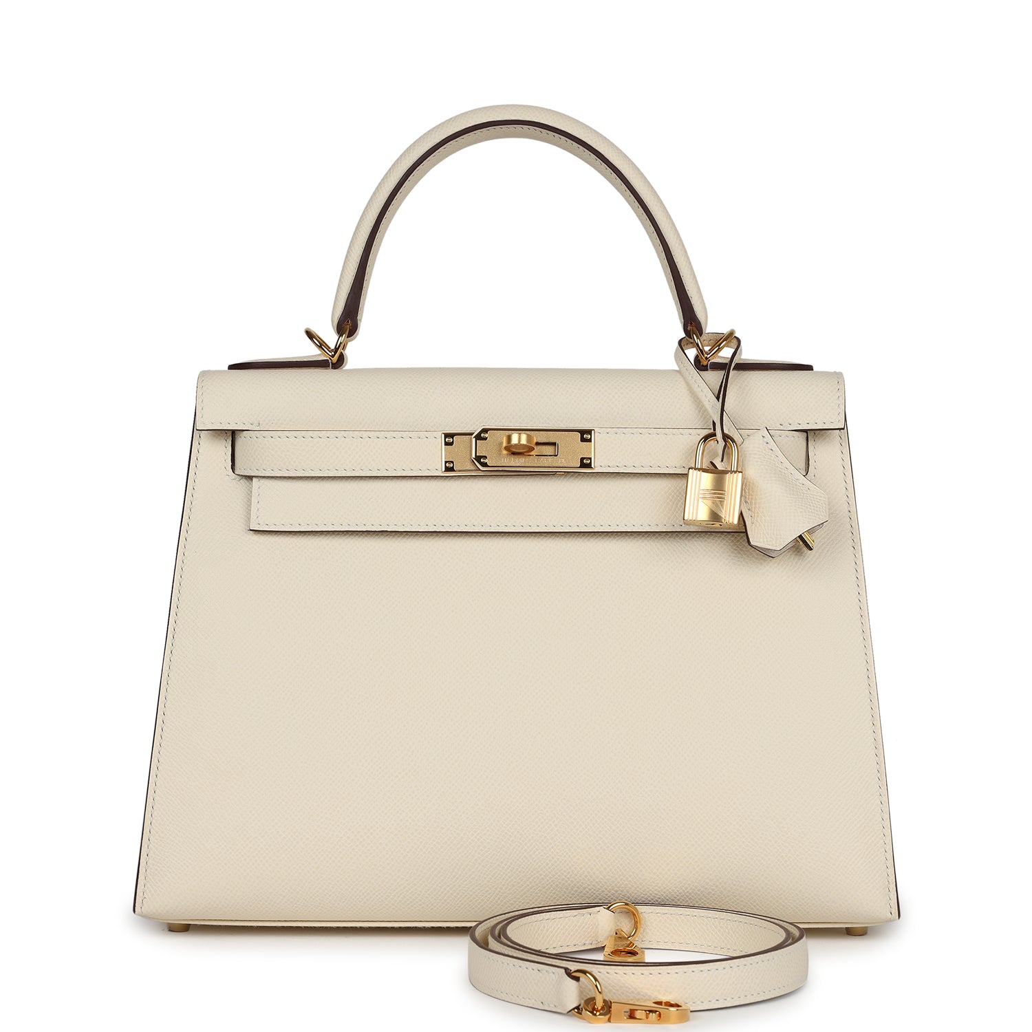 Hermes Kelly Sellier 28 Nata Epsom Gold Hardware - Exclusu
