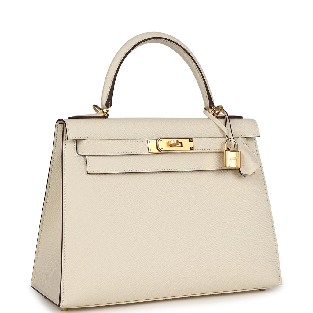 Hermes Kelly Sellier 28 Nata Epsom Gold Hardware - Exclusu
