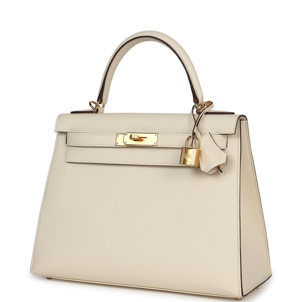 Hermes Kelly Sellier 28 Nata Epsom Gold Hardware - Exclusu