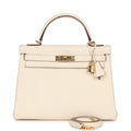 Hermes Kelly Retourne 32 Nata Clemence Gold Hardware - Exclusu