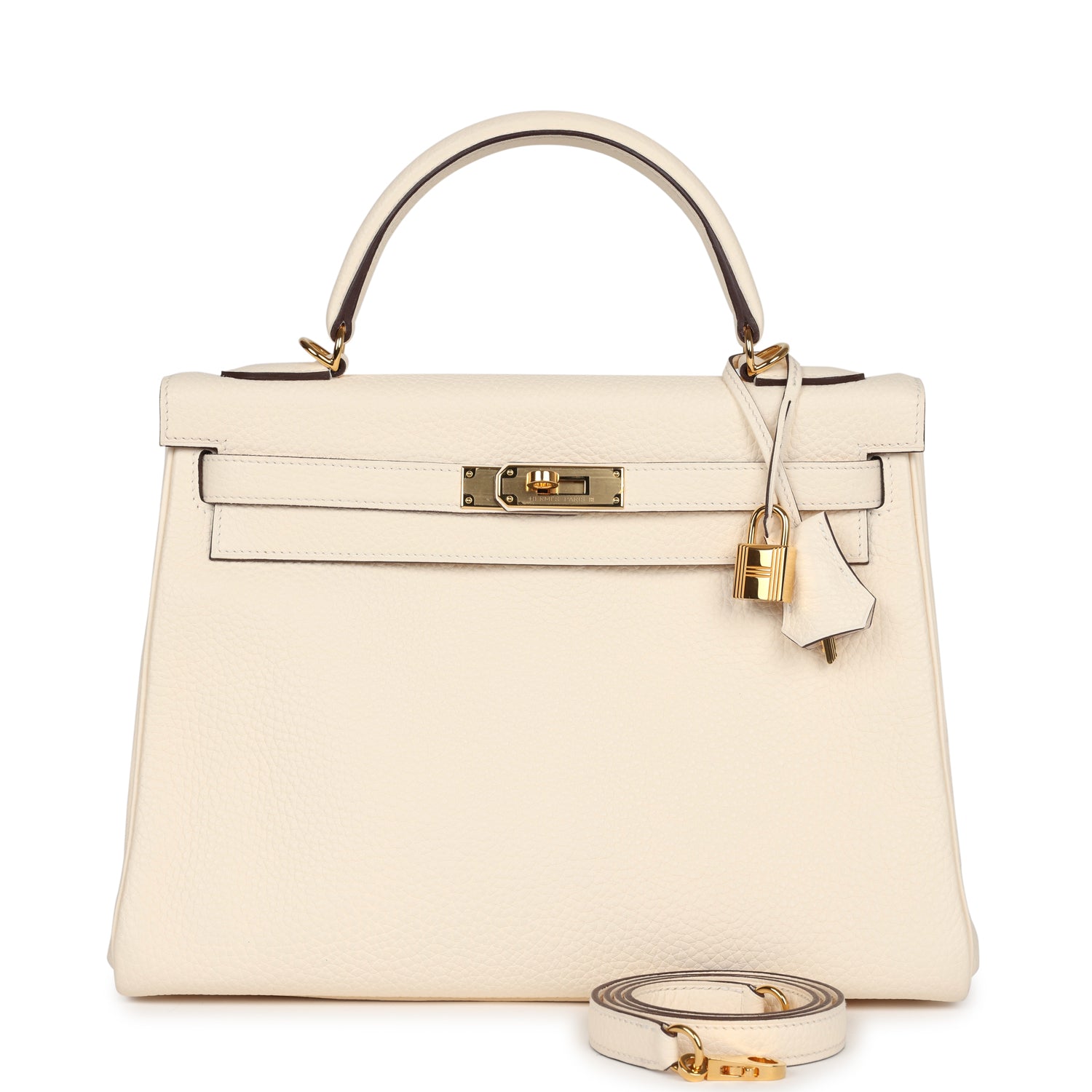 Hermes Kelly Retourne 32 Nata Clemence Gold Hardware - Exclusu