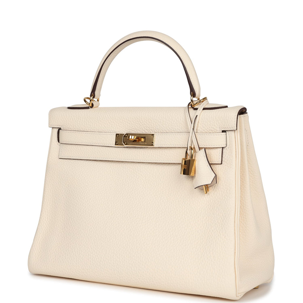 Hermes Kelly Retourne 32 Nata Clemence Gold Hardware - Exclusu
