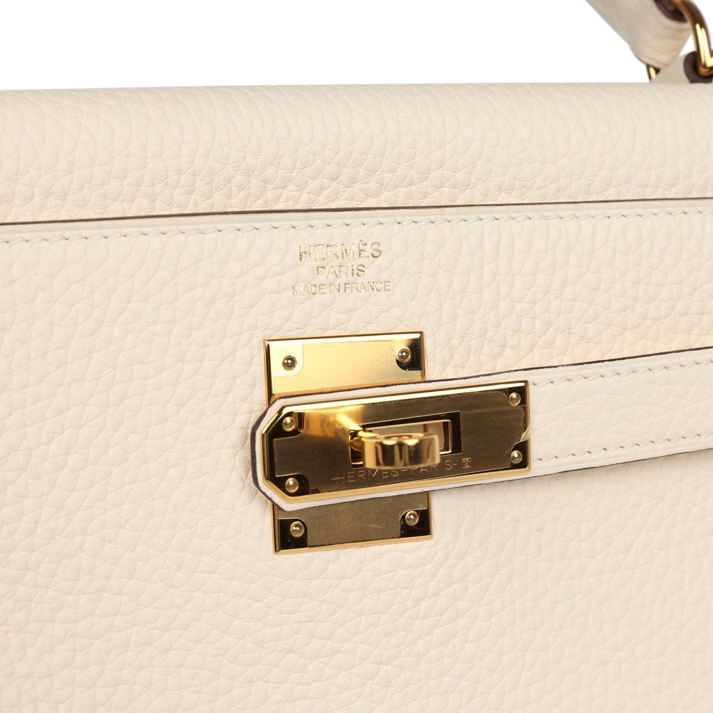 Hermes Kelly Retourne 32 Nata Clemence Gold Hardware - Exclusu