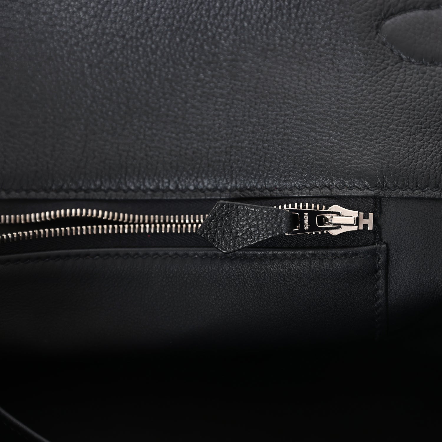 Hermes Kelly Voyage 50 Black Evercolor Palladium Hardware - Exclusu