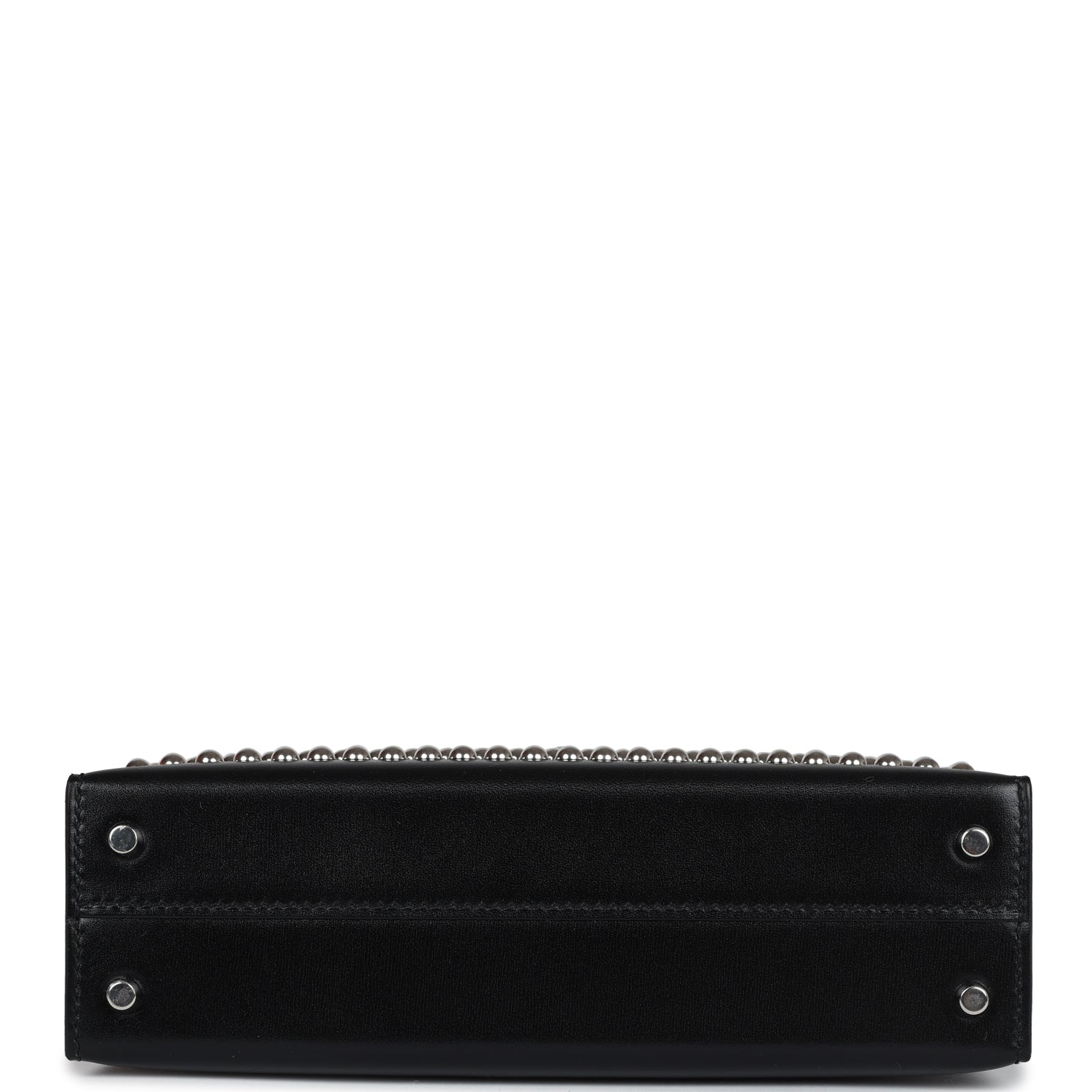 Hermes Kelly Sellier 20 Clouté Black Box Palladium Hardware - Exclusu