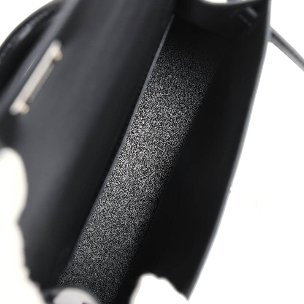 Hermes Kelly Sellier 20 Clouté Black Box Palladium Hardware - Exclusu