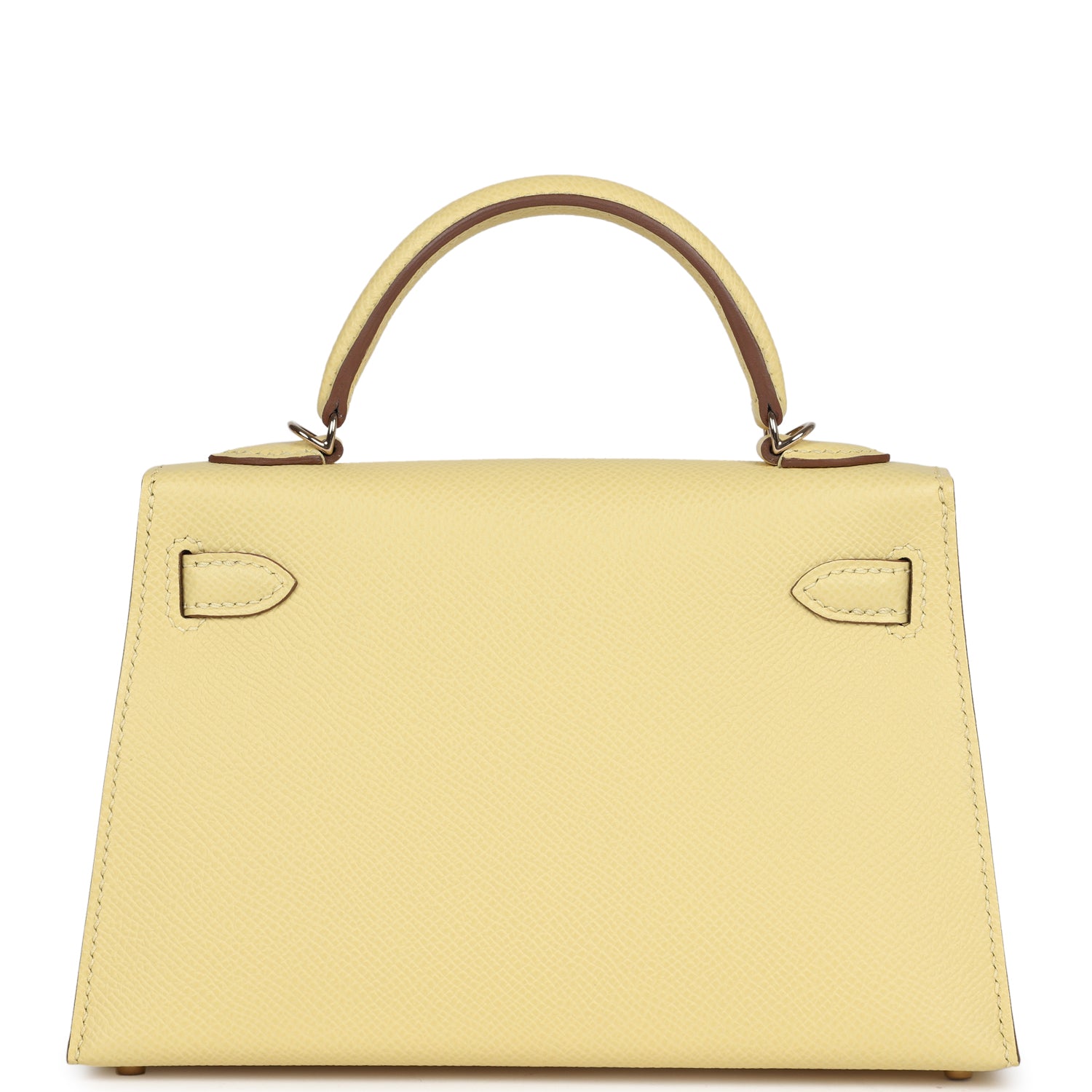Hermes Special Order (HSS) Kelly Sellier 20 Jaune Poussin Verso Epsom Permabrass Hardware - Exclusu