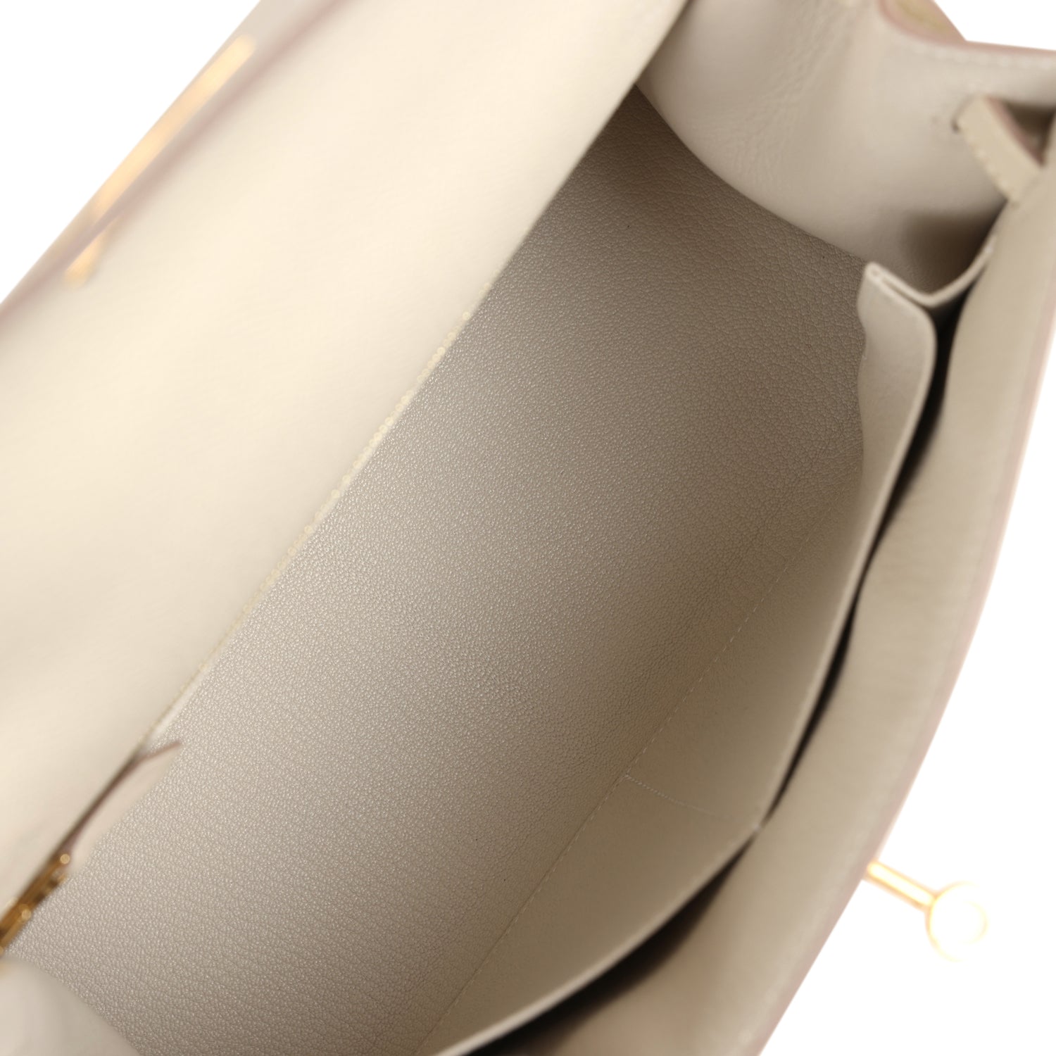 Hermes Kelly Sellier 28 Craie Epsom Gold Hardware - Exclusu
