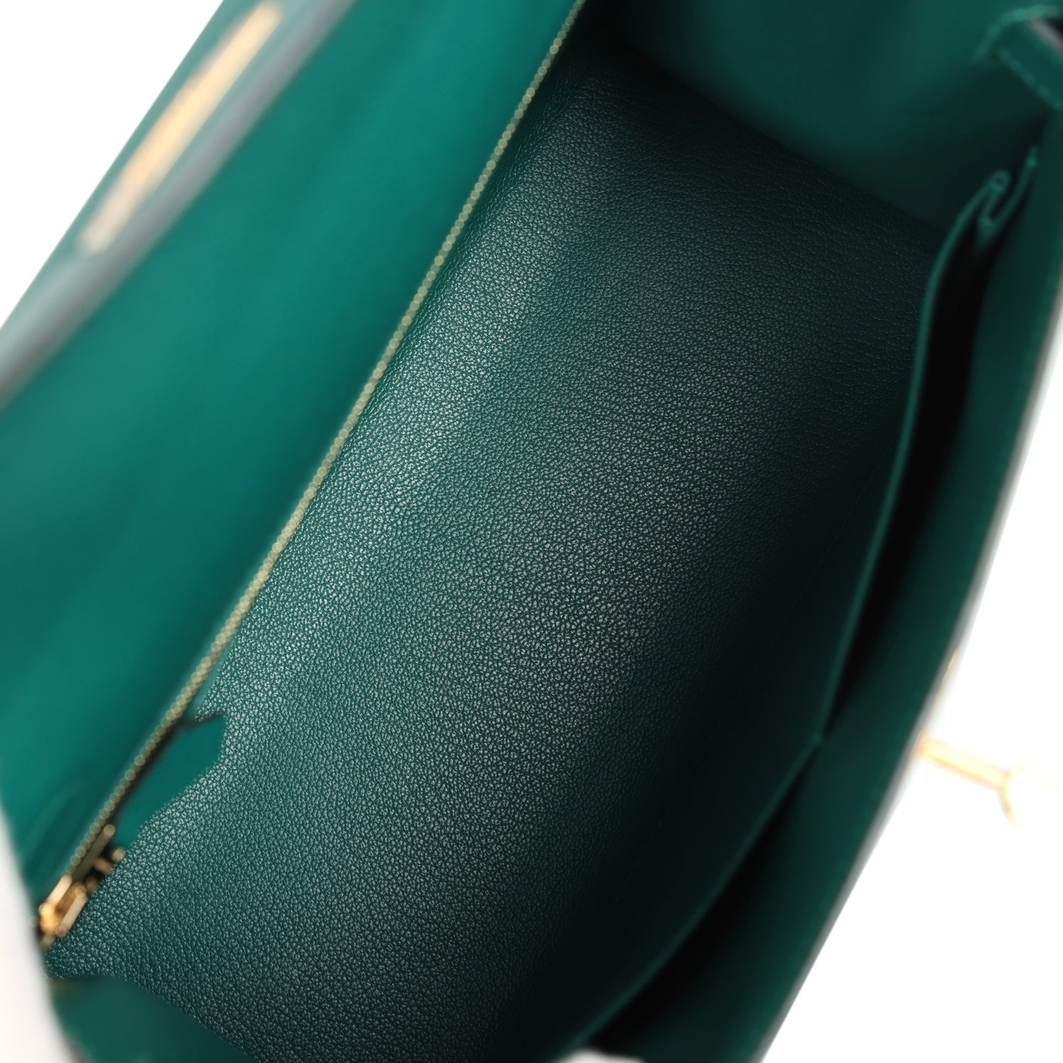 Hermes Kelly Sellier 28 Malachite Epsom Gold Hardware - Exclusu