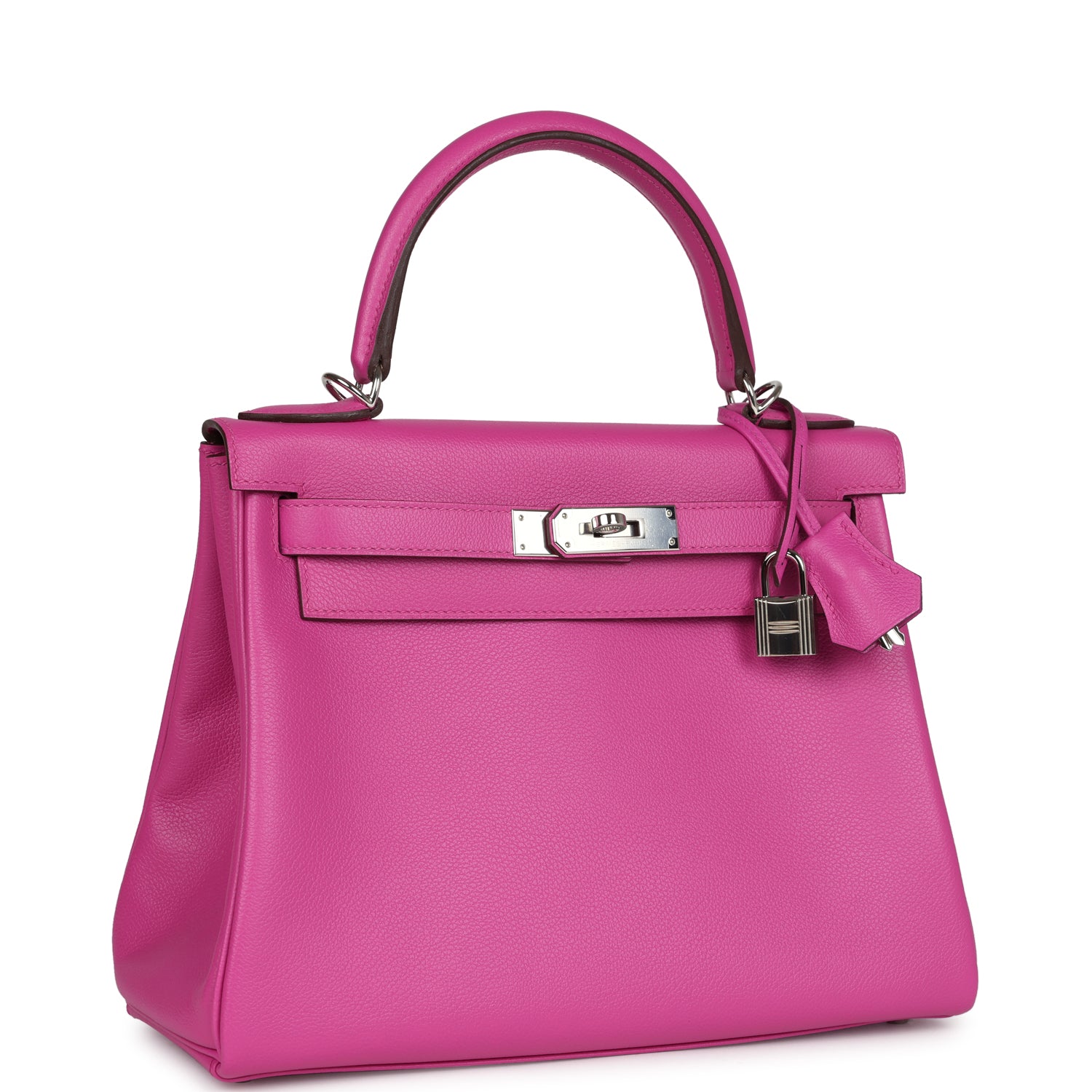 Hermes Kelly Retourne 28 Magnolia Evercolor Palladium Hardware - Exclusu
