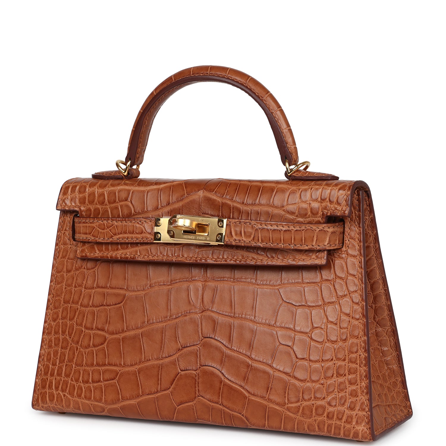 Hermes Kelly Sellier 20 Gold Matte Alligator Gold Hardware - Exclusu