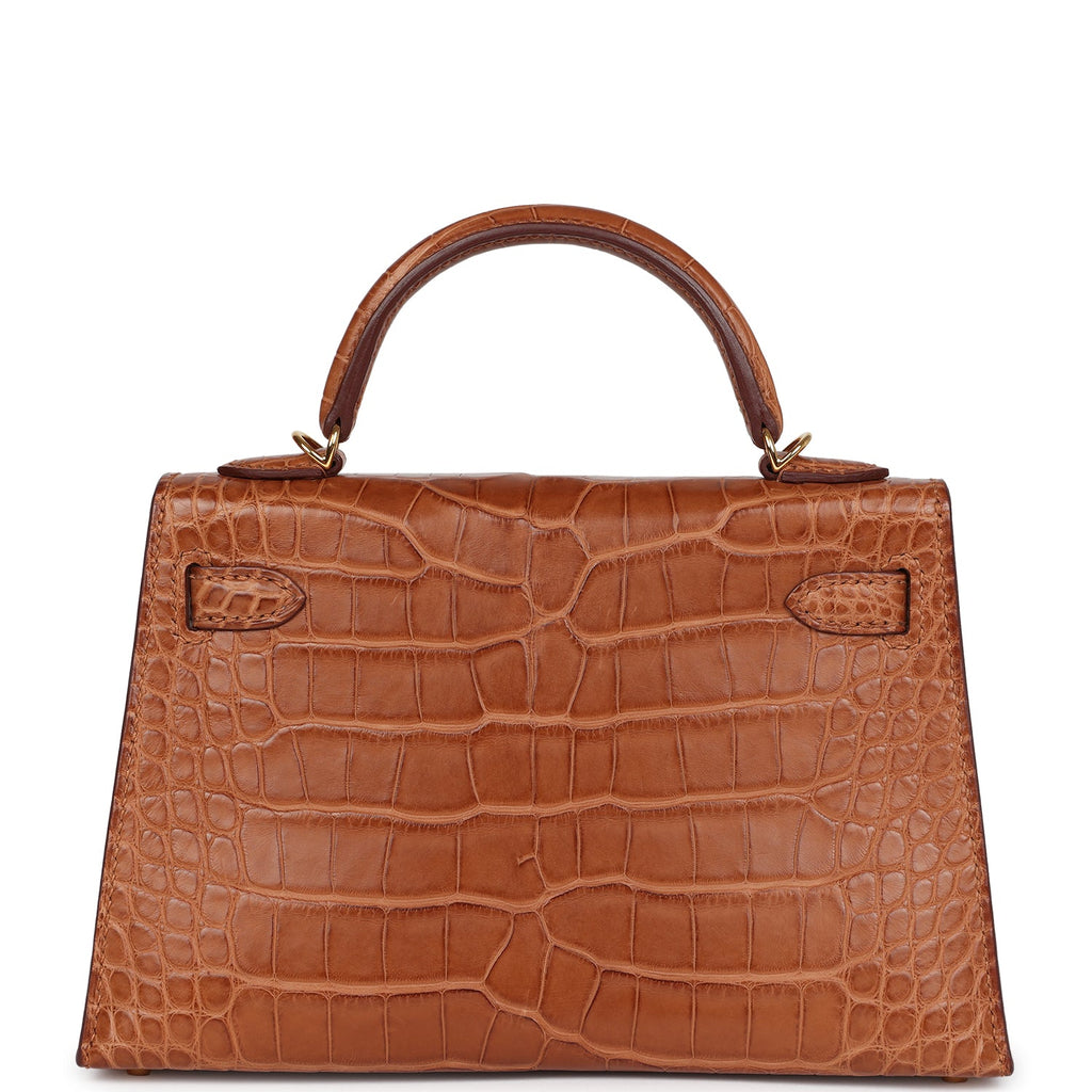 Hermes Kelly Sellier 20 Gold Matte Alligator Gold Hardware - Exclusu
