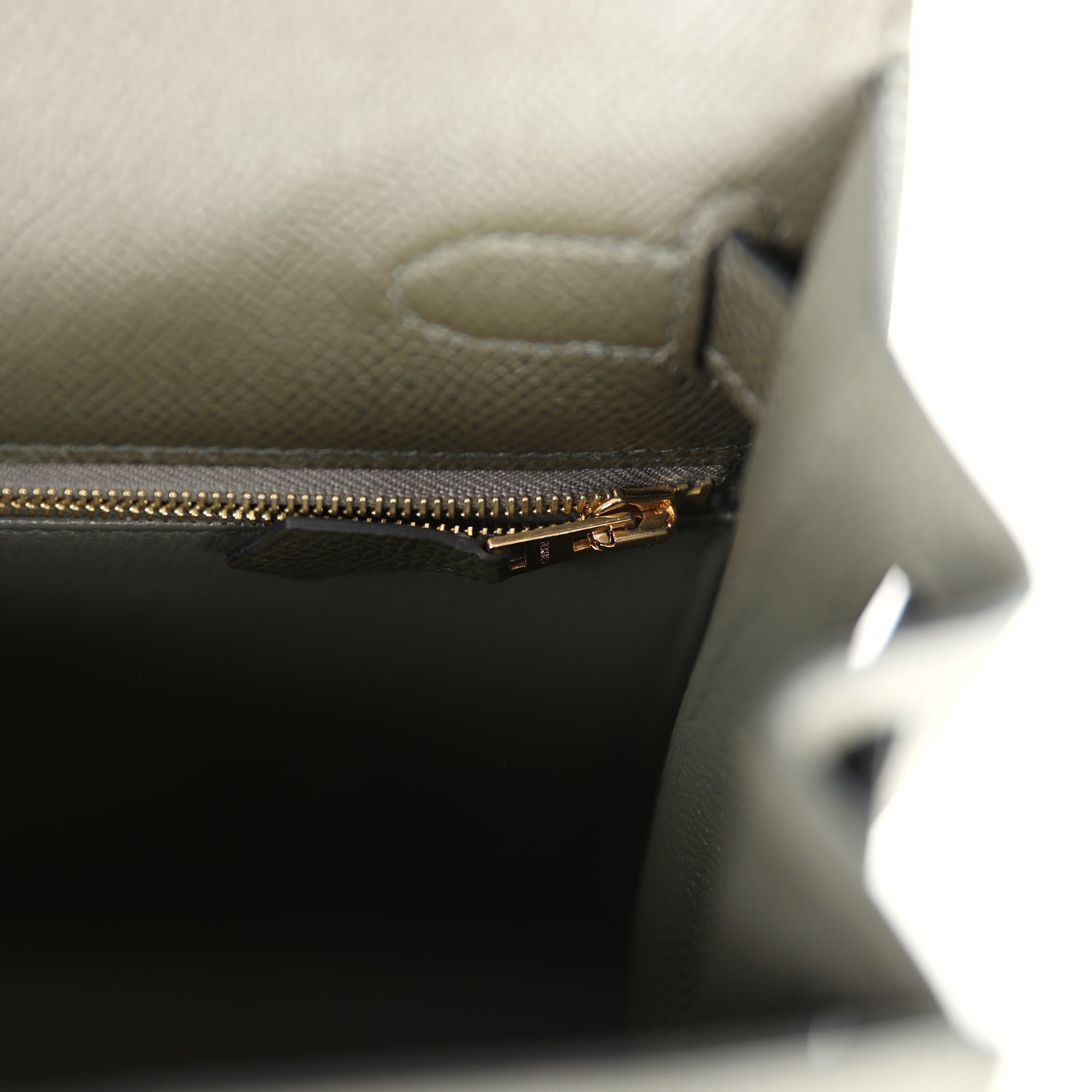 Hermes Kelly Sellier 28 Vert De Gris Epsom Gold Hardware - Exclusu