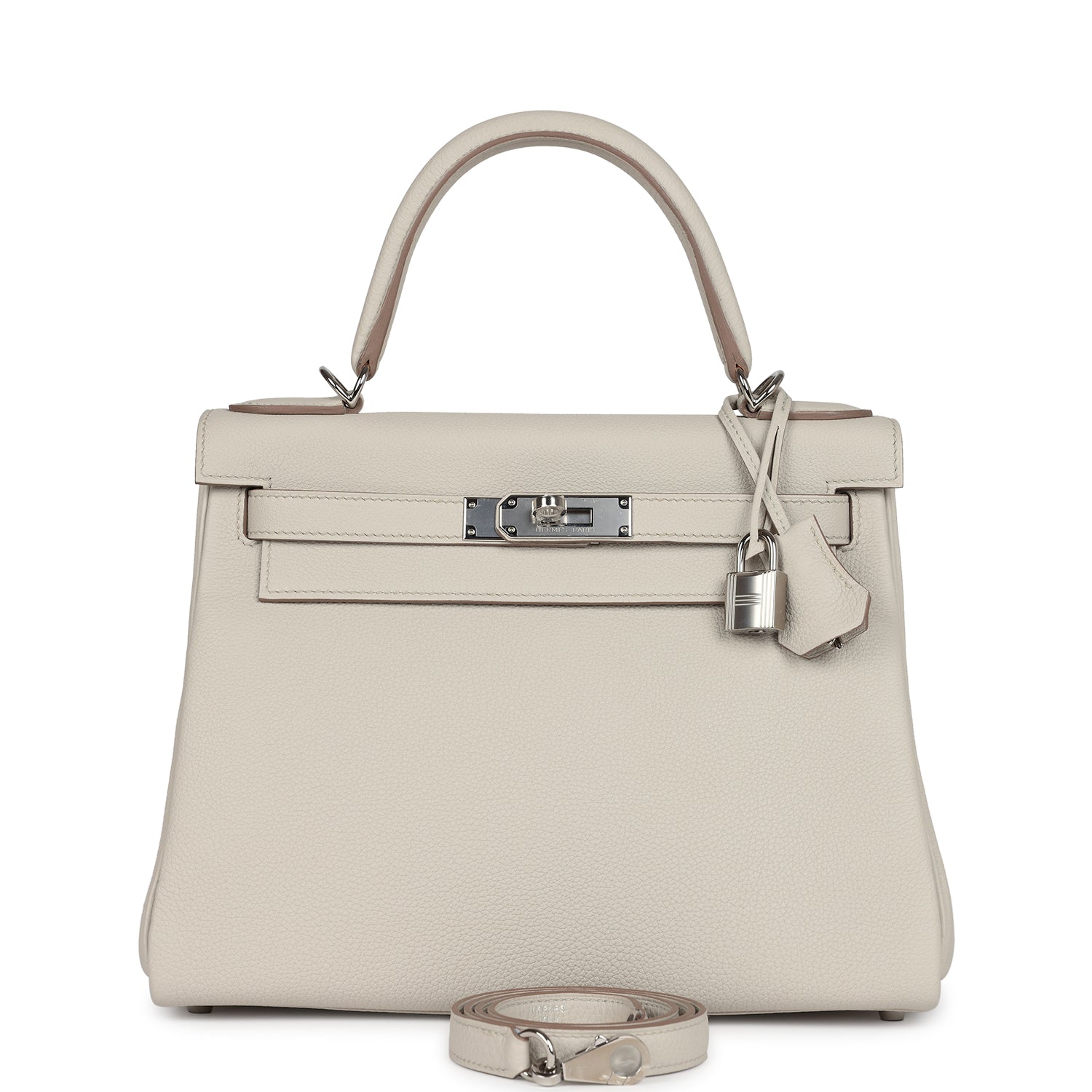 Hermes Kelly Retourne 28 Beton Togo Palladium Hardware - Exclusu