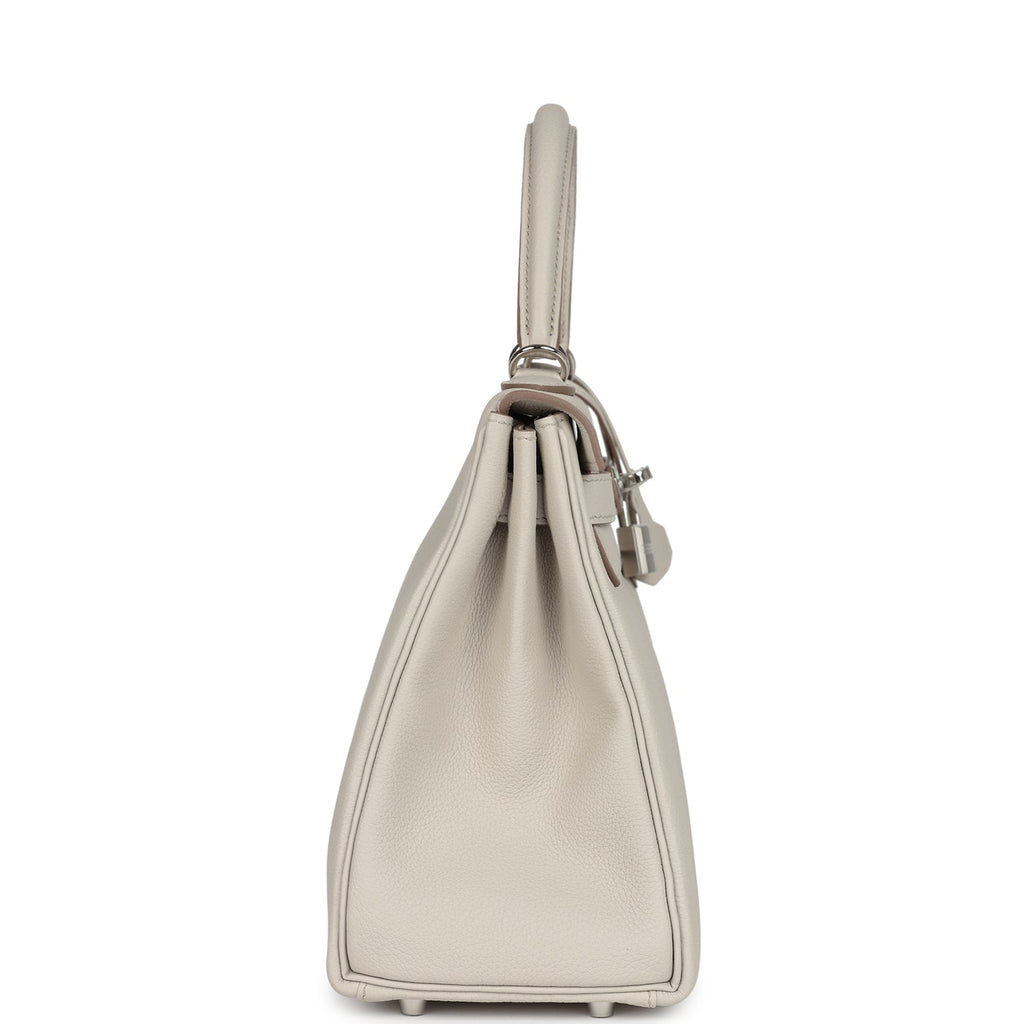 Hermes Kelly Retourne 28 Beton Togo Palladium Hardware - Exclusu