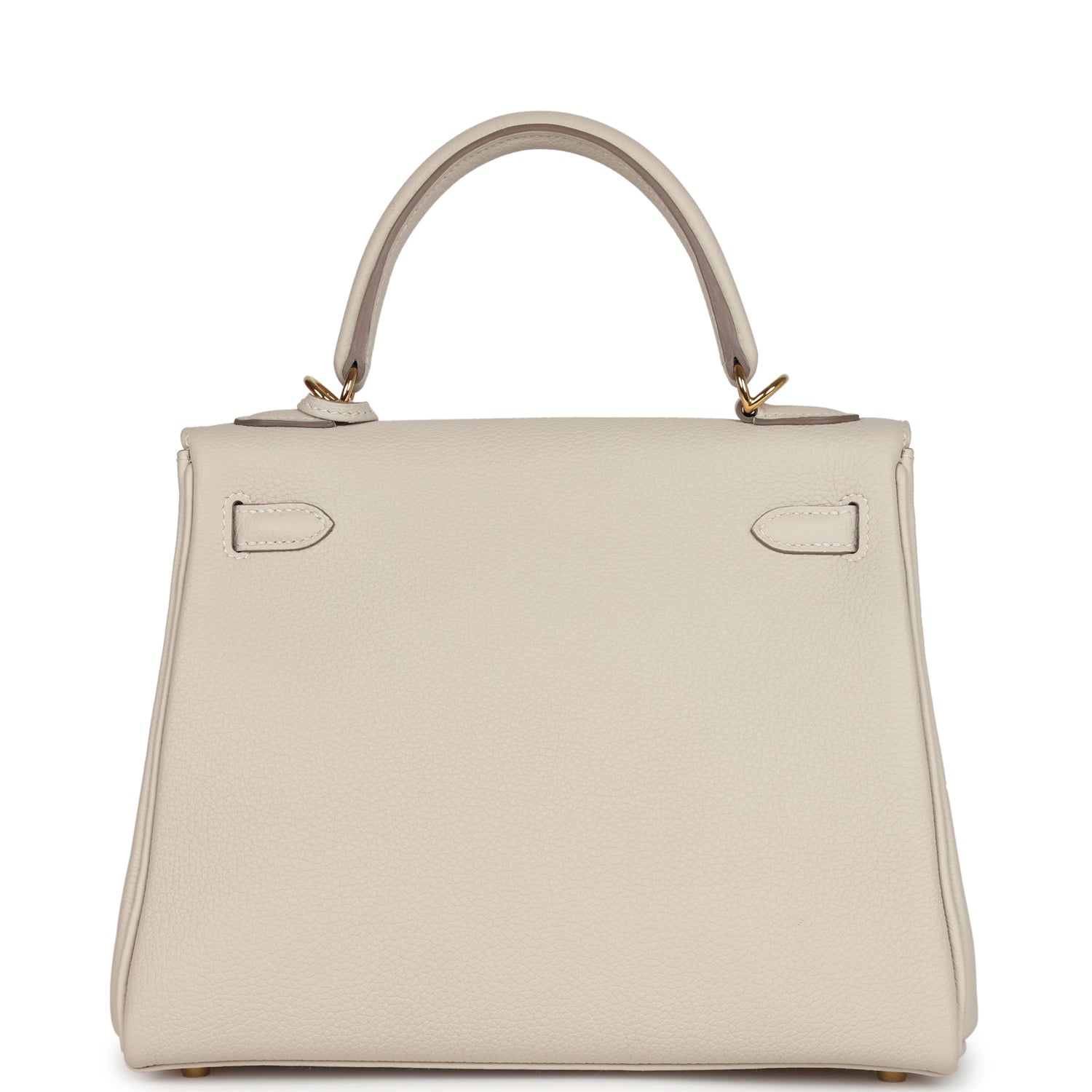 Hermes Kelly Retourne 25 Craie Togo Gold Hardware - Exclusu