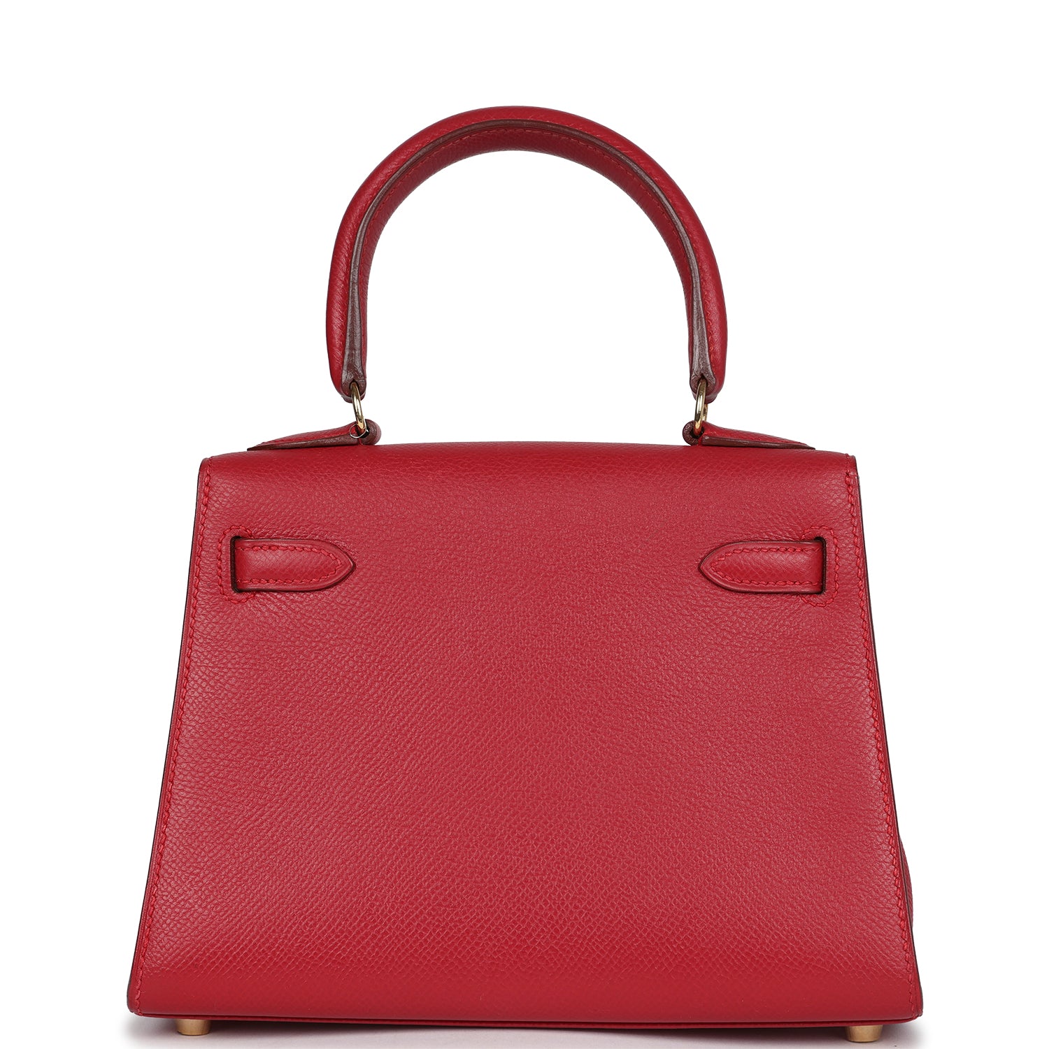 Hermes Kelly Sellier 20 Rouge Vif Courchevel Gold Hardware - Exclusu