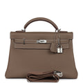 Hermes Kelly 42 Maxi Etoupe Togo Palladium Hardware - Exclusu