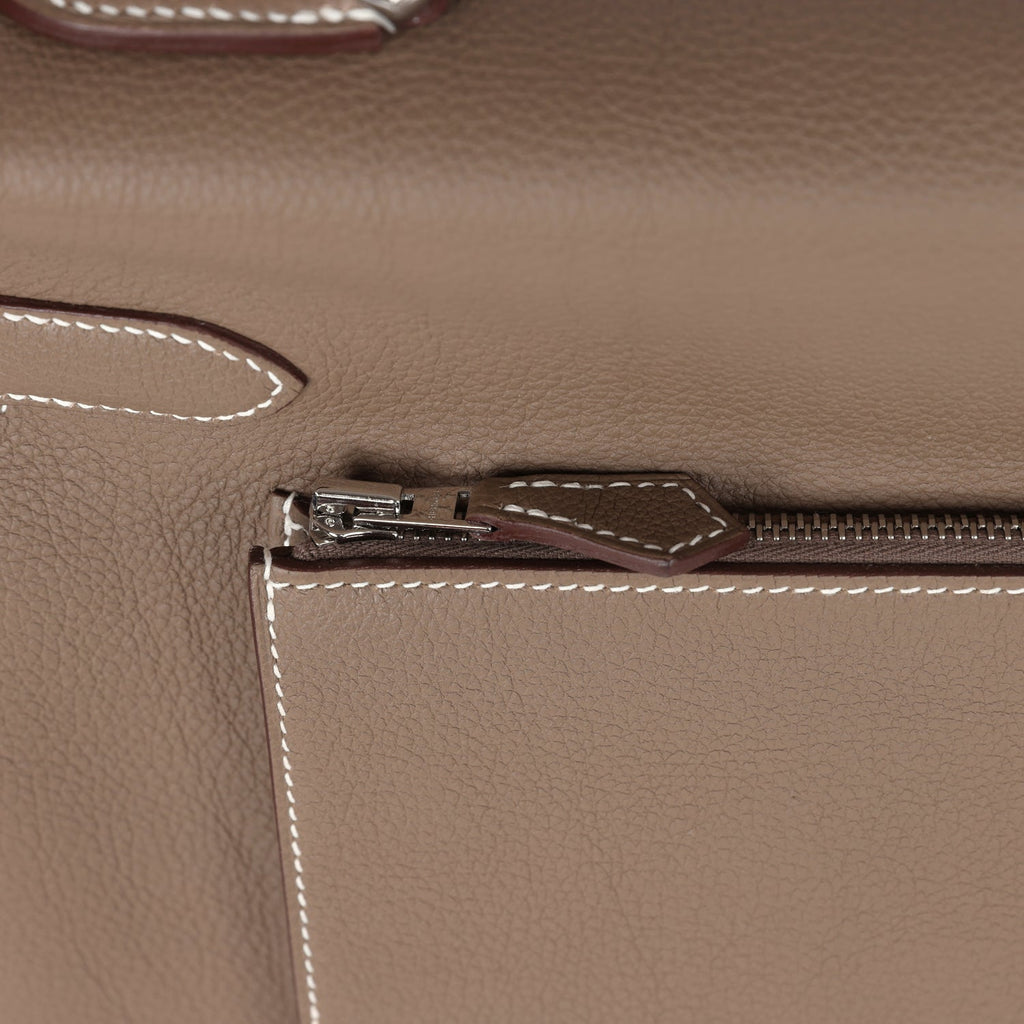 Hermes Kelly 42 Maxi Etoupe Togo Palladium Hardware - Exclusu