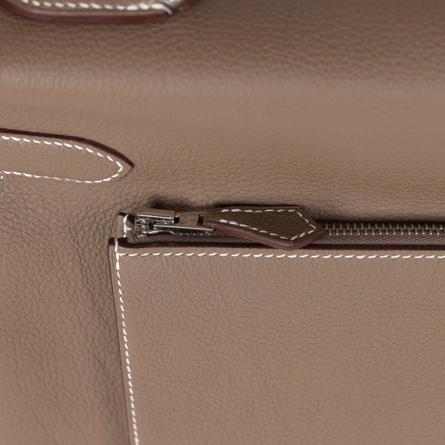 Hermes Kelly 42 Maxi Etoupe Togo Palladium Hardware - Exclusu