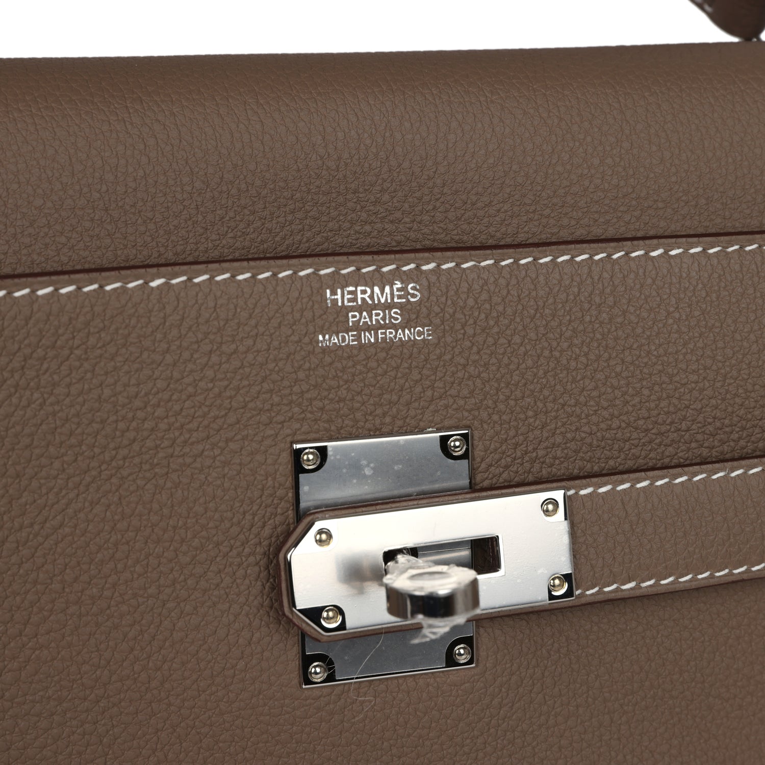 Hermes Kelly 42 Maxi Etoupe Togo Palladium Hardware - Exclusu