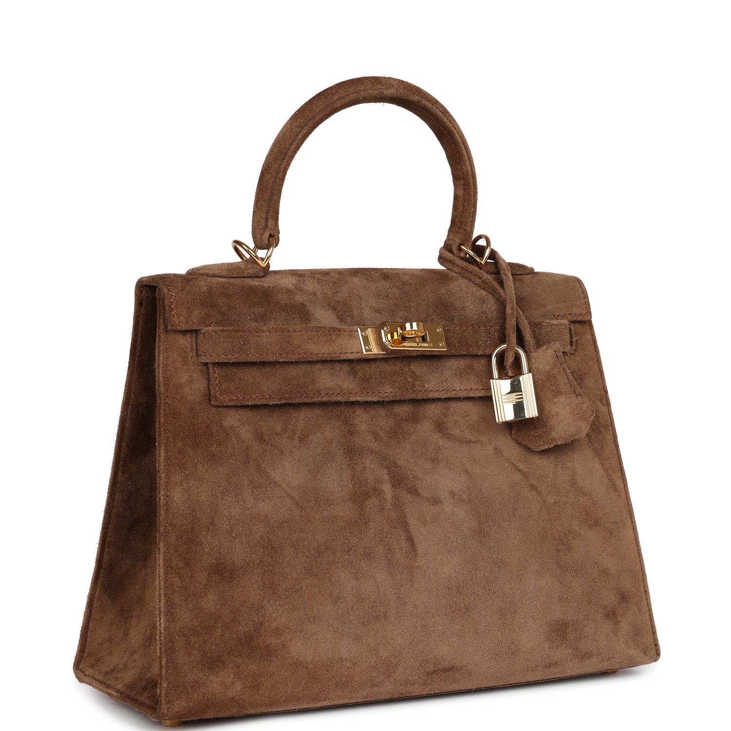 Hermes Kelly Sellier 25 Brown Doblis Gold Hardware - Exclusu