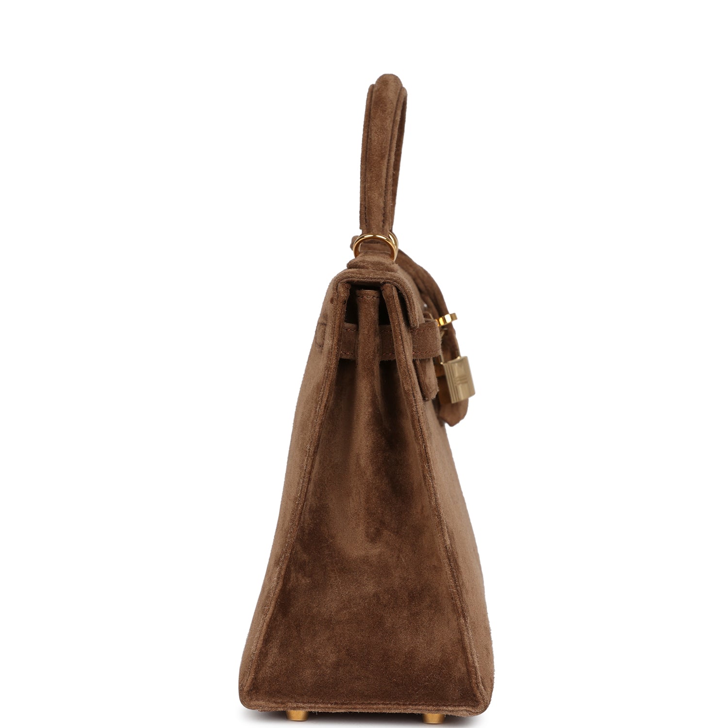 Hermes Kelly Sellier 25 Brown Doblis Gold Hardware - Exclusu