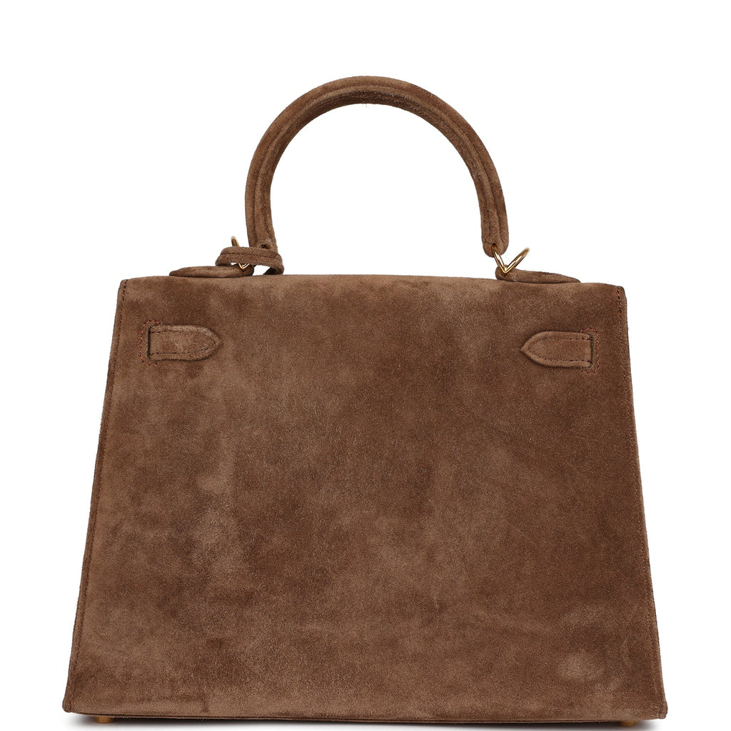 Hermes Kelly Sellier 25 Brown Doblis Gold Hardware - Exclusu