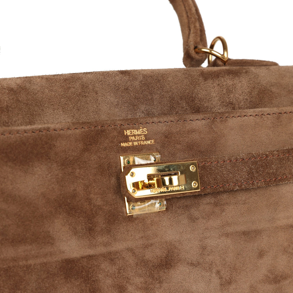 Hermes Kelly Sellier 25 Brown Doblis Gold Hardware - Exclusu