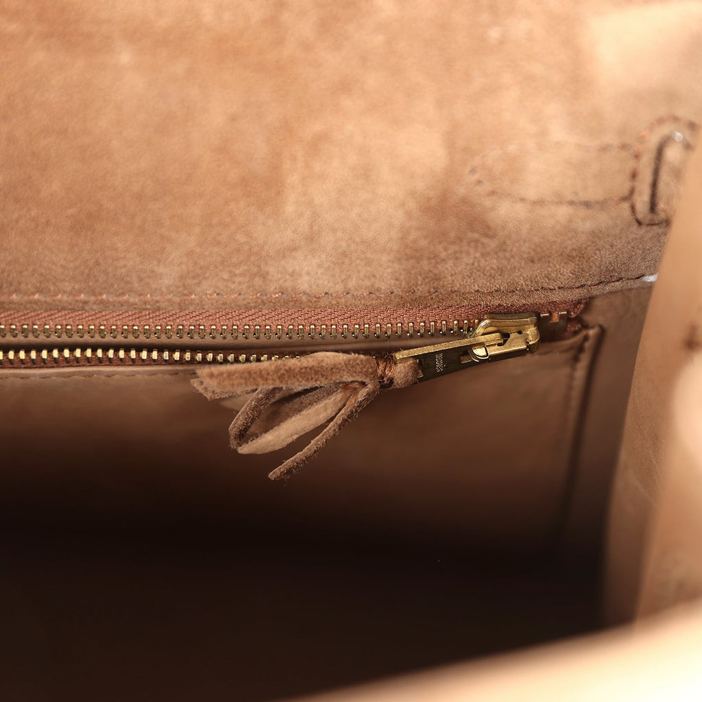 Hermes Kelly Sellier 25 Brown Doblis Gold Hardware - Exclusu