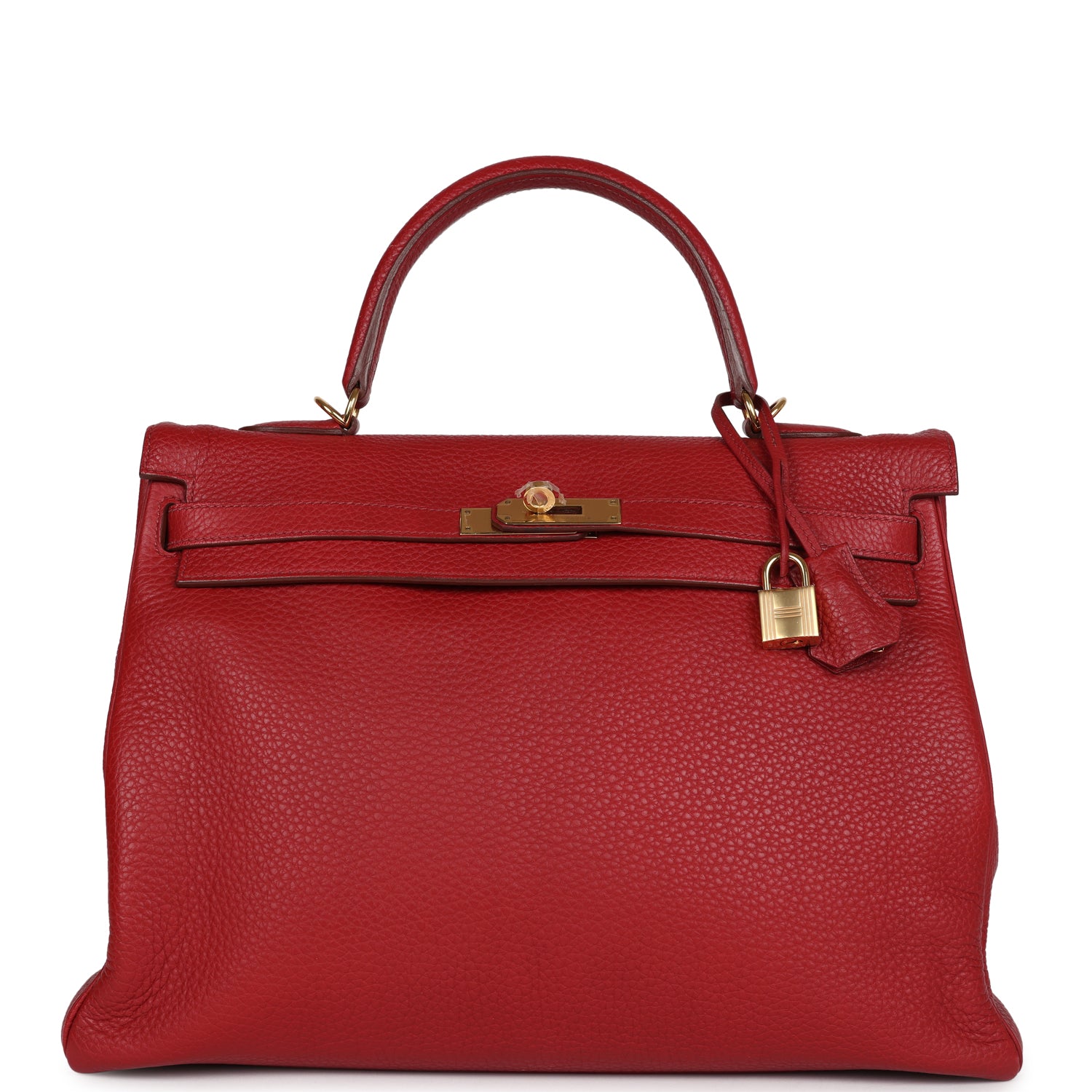 Hermes Kelly 35 Rouge Garance Clemence Gold Hardware - Exclusu