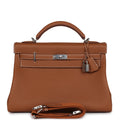 Hermes Kelly 42 Maxi Gold Togo Palladium Hardware - Exclusu