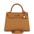 Hermes Kelly Sellier 28 Sesame Epsom Gold Hardware - Exclusu
