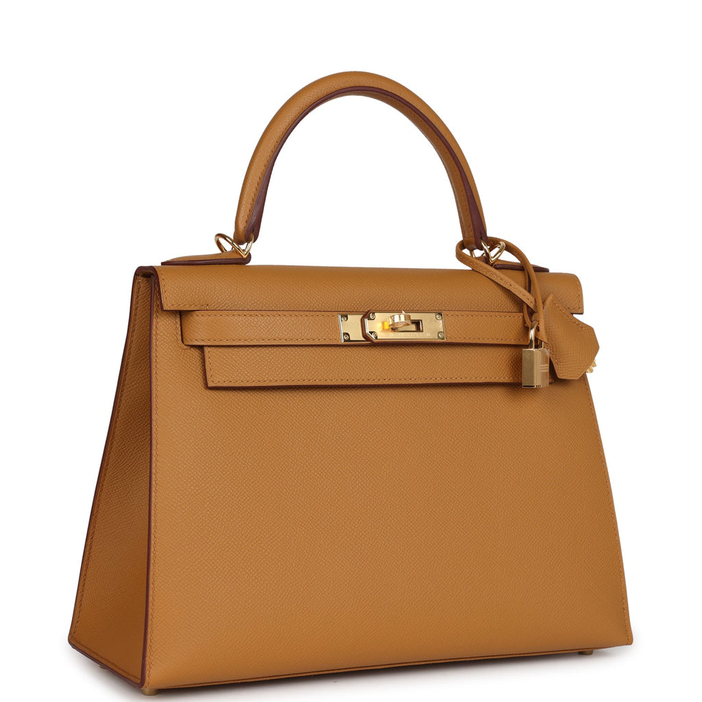 Hermes Kelly Sellier 28 Sesame Epsom Gold Hardware - Exclusu