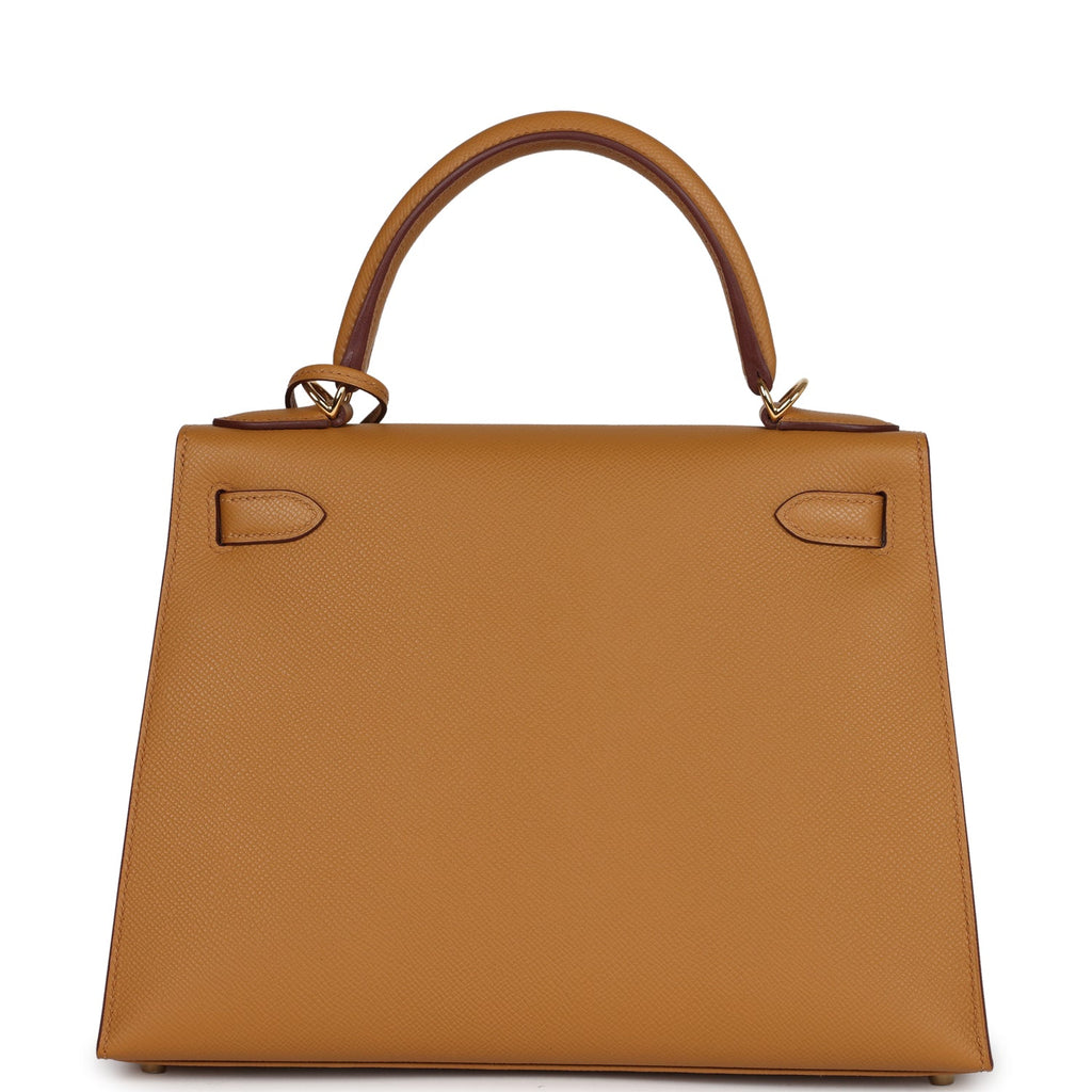 Hermes Kelly Sellier 28 Sesame Epsom Gold Hardware - Exclusu
