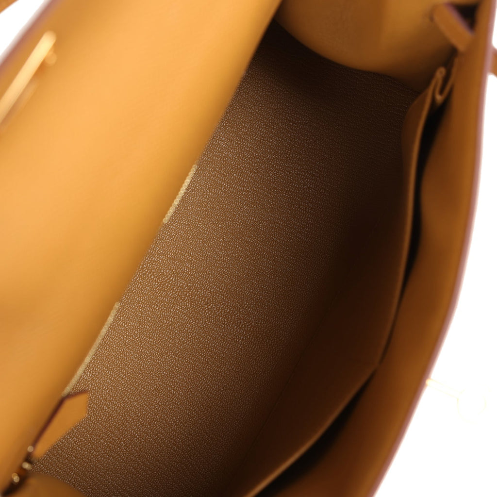 Hermes Kelly Sellier 28 Sesame Epsom Gold Hardware - Exclusu