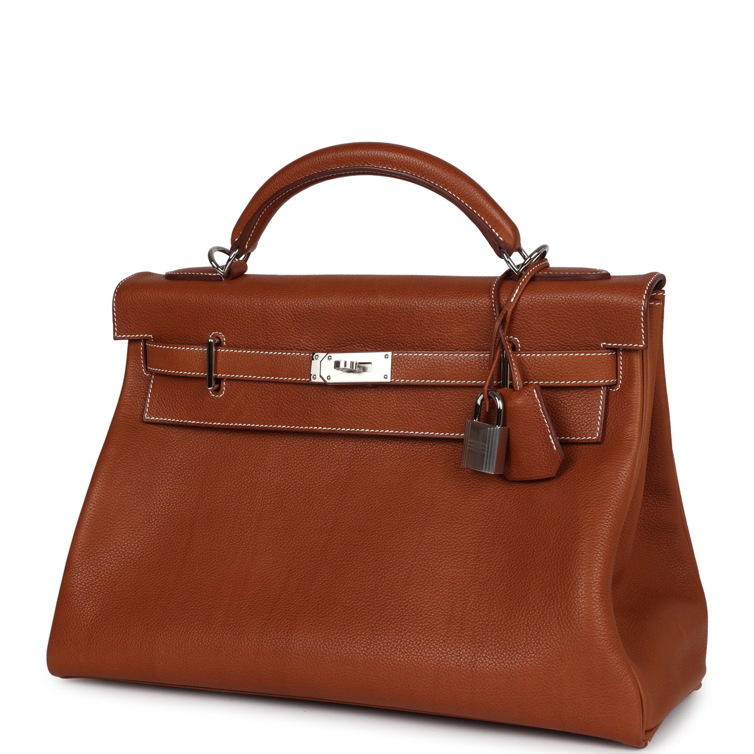 Hermes Kelly 42 Maxi Gold Togo Palladium Hardware - Exclusu