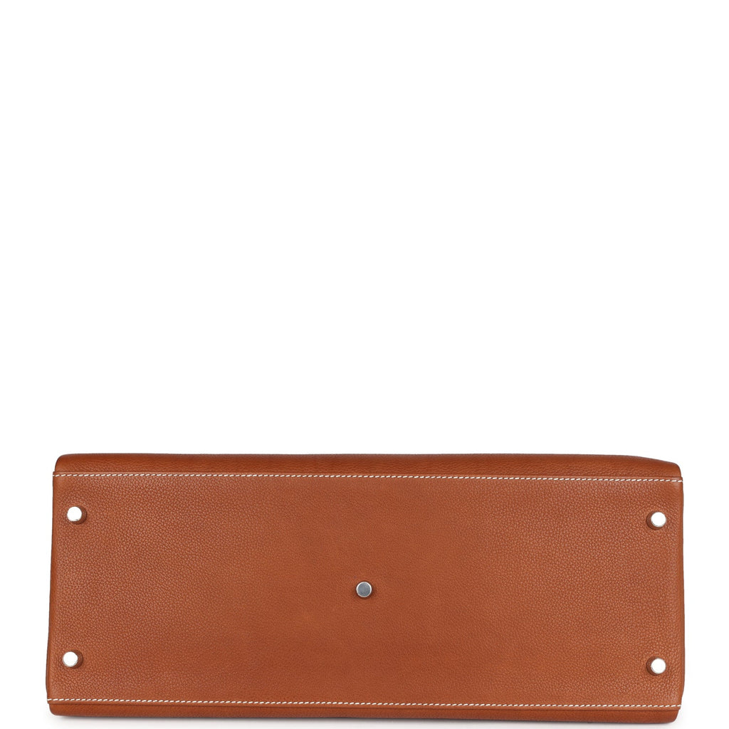 Hermes Kelly 42 Maxi Gold Togo Palladium Hardware - Exclusu